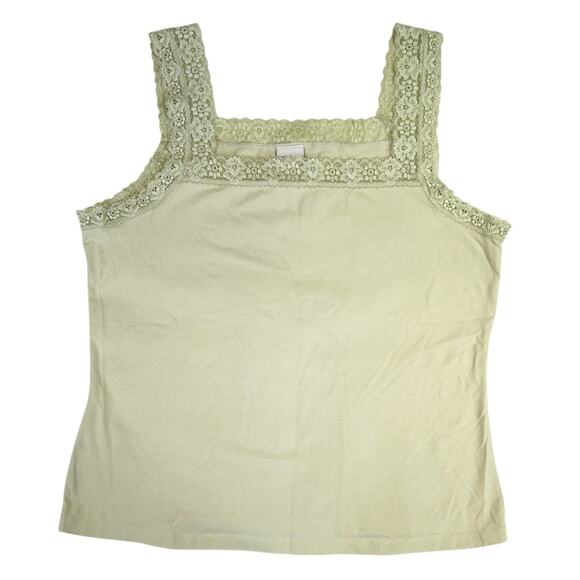 Venezia (Lane Bryant) Lacy Tank Top Plus Size 14/16 Beige - Picture 5 of 12